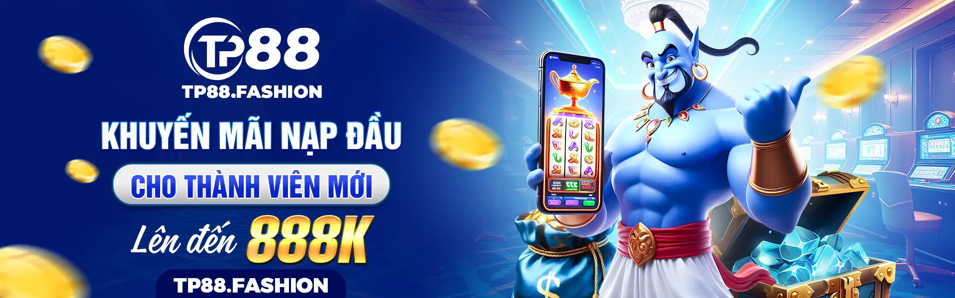 Banner Khuyến mãi TP88 tặng ngay 888K vào tài khoản